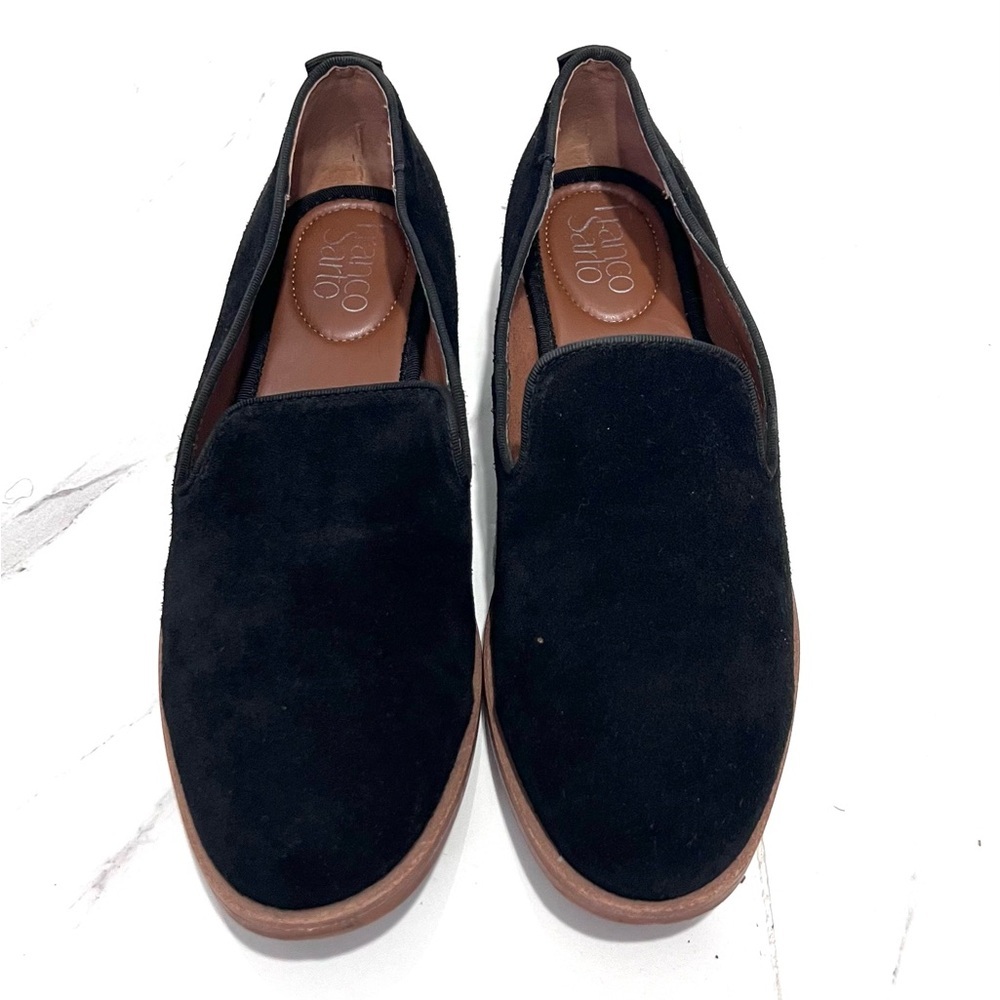 Franco Sarto‎ Jeena Black Suede Women's Loafers 7.5